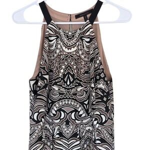 BCBGMAXAZRIA Cailyn Geometric Tribal Halter Dress RMT64G19 Size 8